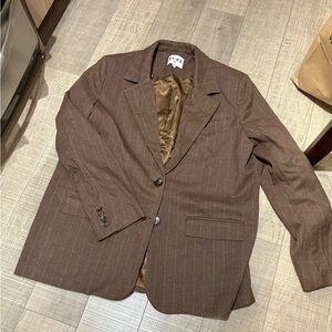 NA KD Brown Pinstripe Women's blazer and pants set